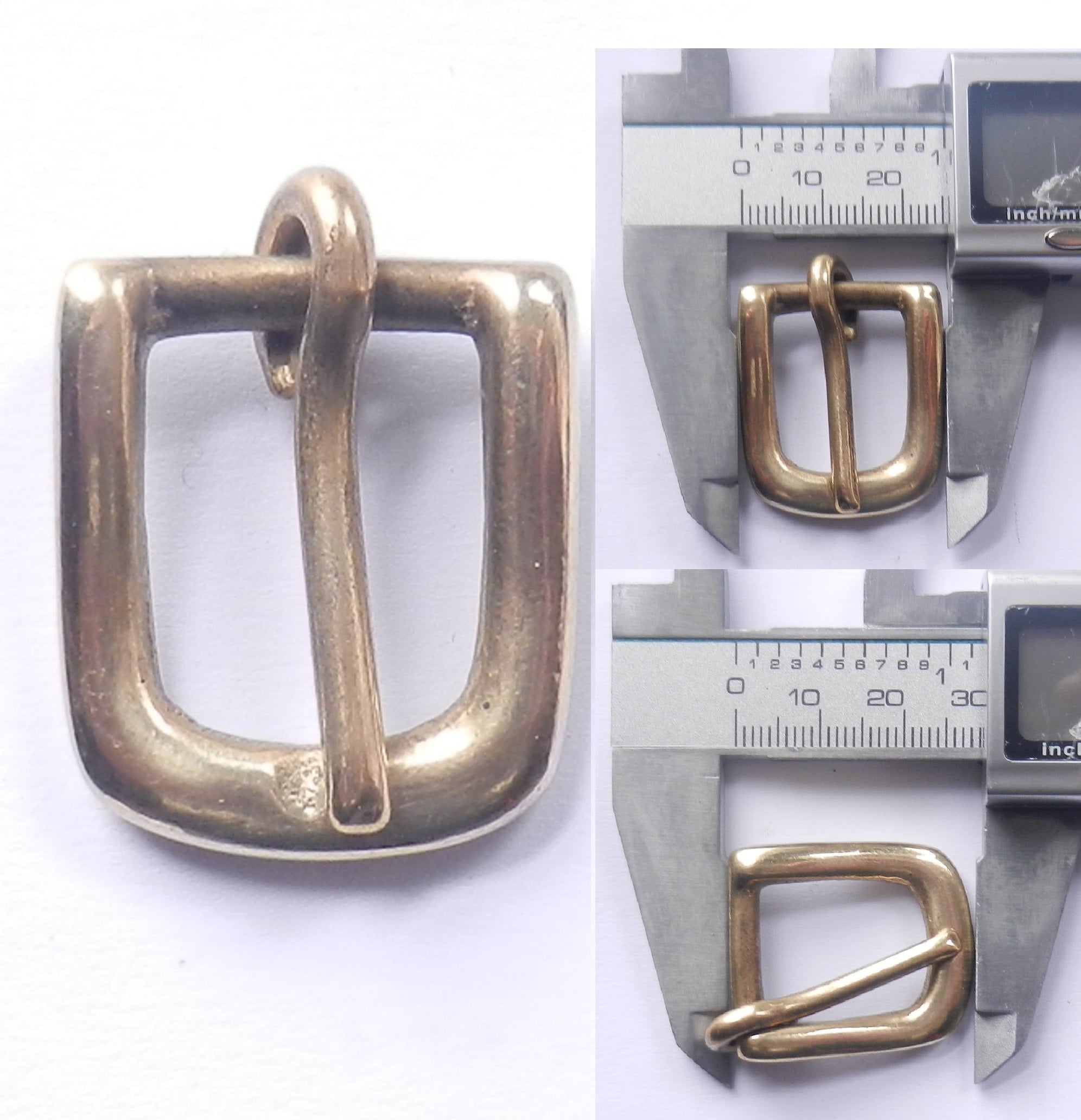 West End Buckle Solid Brass Belt Buckle 9 Sizes - 0.5" - 2" inch