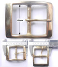 Solid Cast Brass Full Belt Buckle Rectangular 5 Sizes