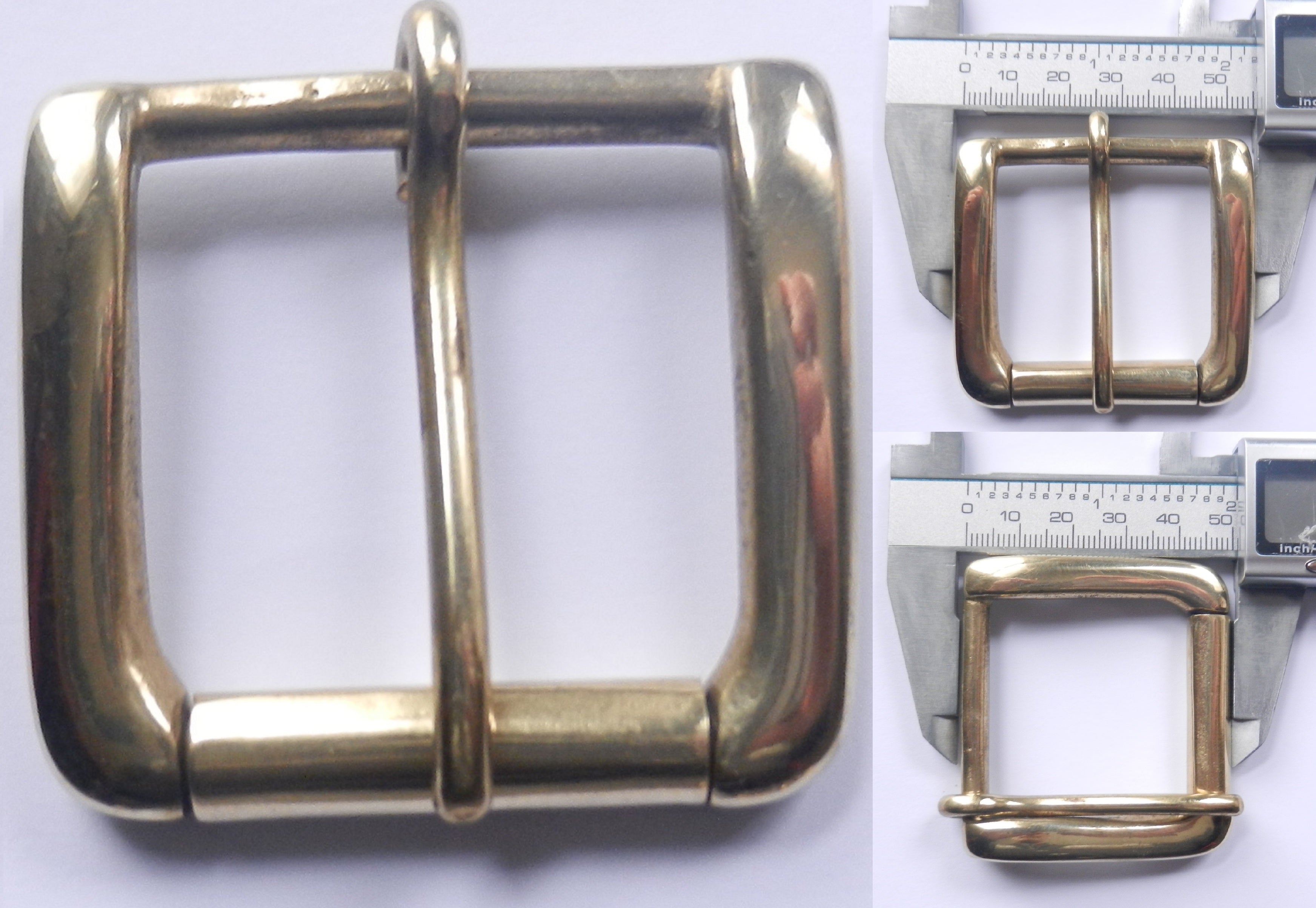 Solid Cast Brass Single Roller Napa Buckle 5 Sizes