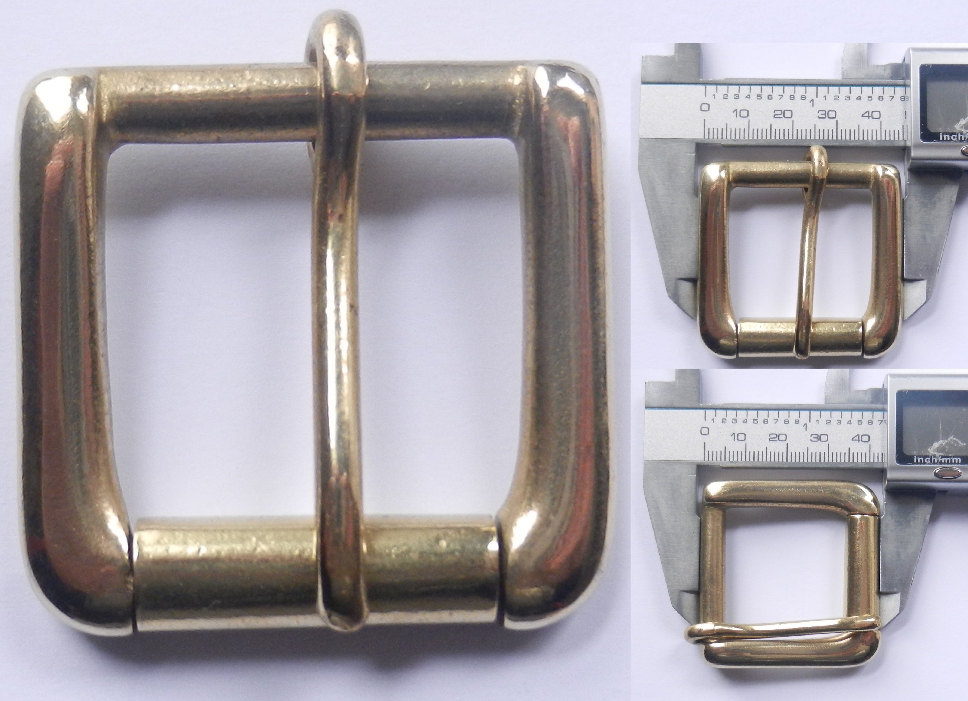 Solid Cast Brass Single Roller Napa Buckle 5 Sizes