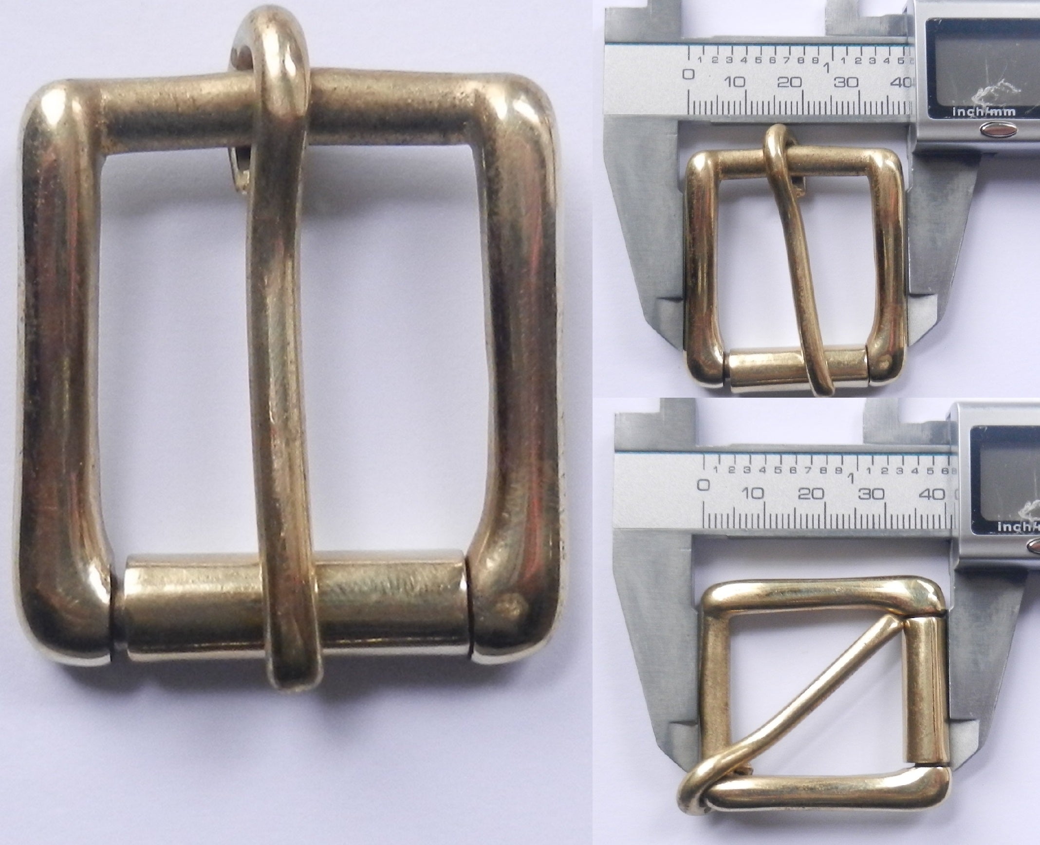 Solid Cast Brass Single Roller Napa Buckle 5 Sizes