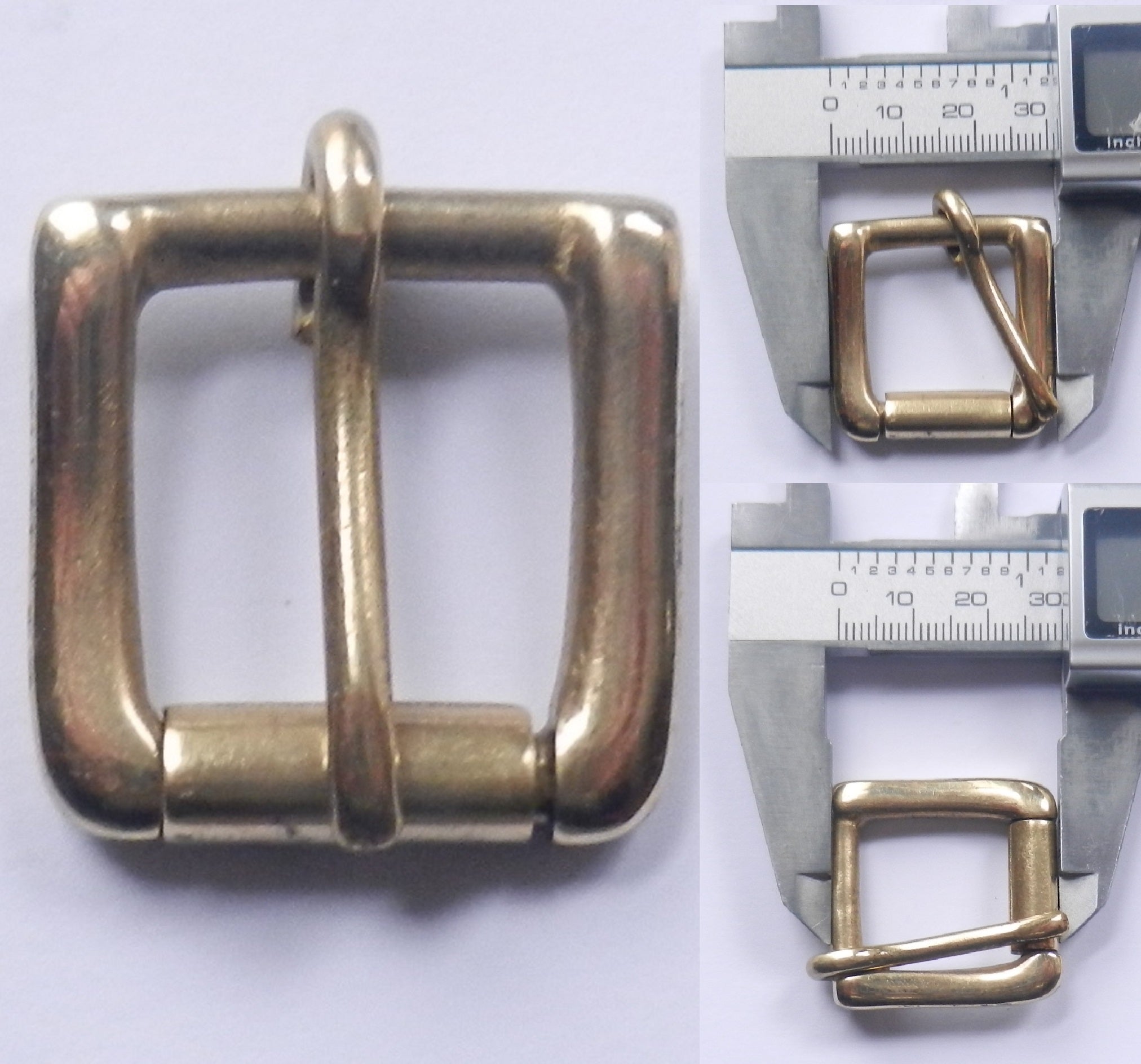 Solid Cast Brass Single Roller Napa Buckle 5 Sizes