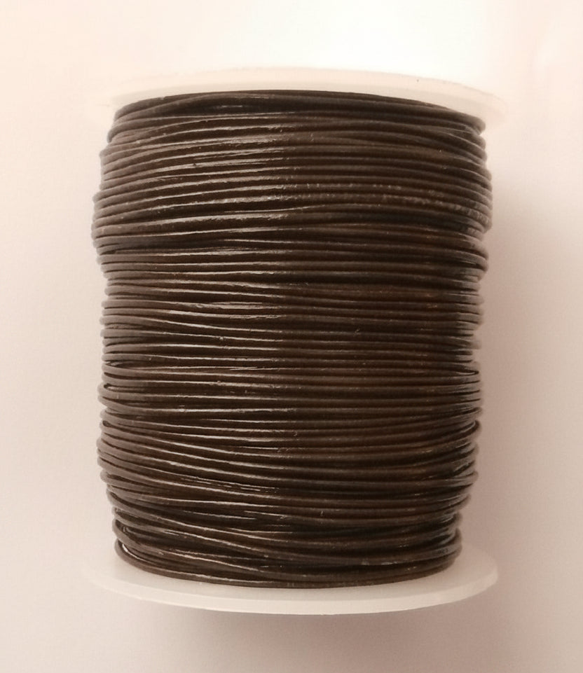 1mm Thick Cowhide Braided Round Leather Cord