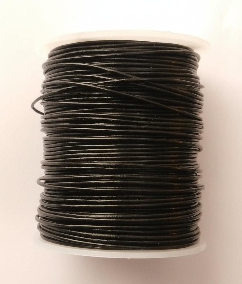 1mm Thick Cowhide Braided Round Leather Cord