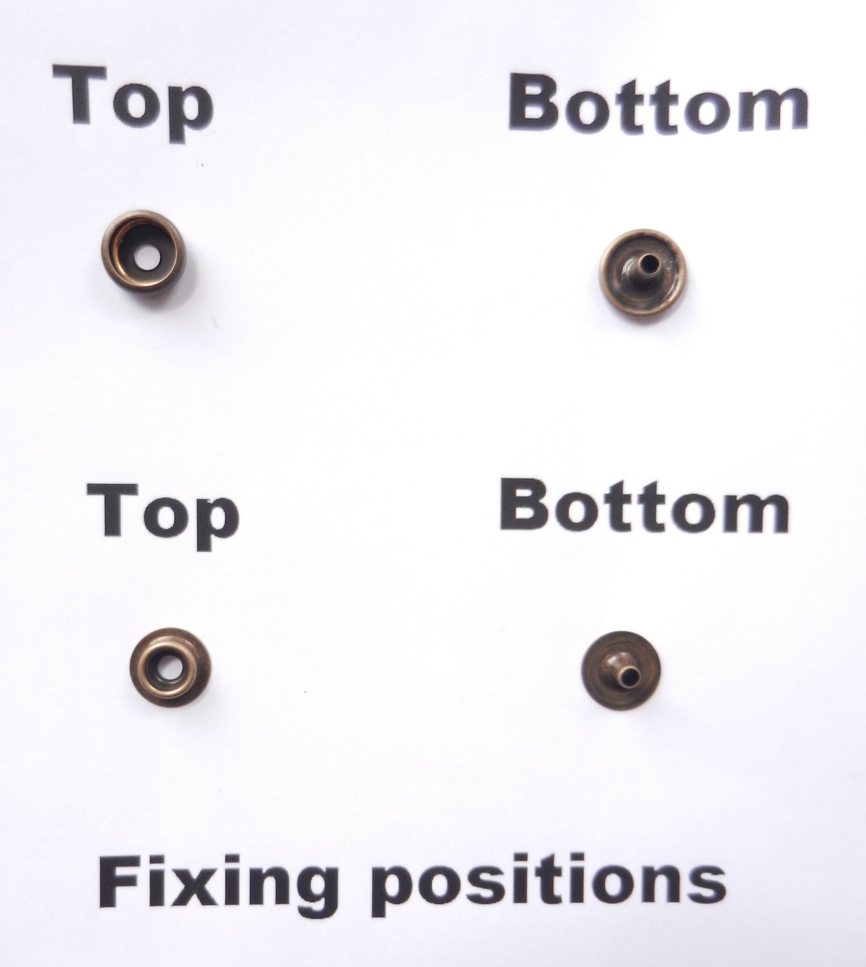 Professional Heavy Duty 12.5mm Cap Press Studs / Snap Buttons Longer Stems