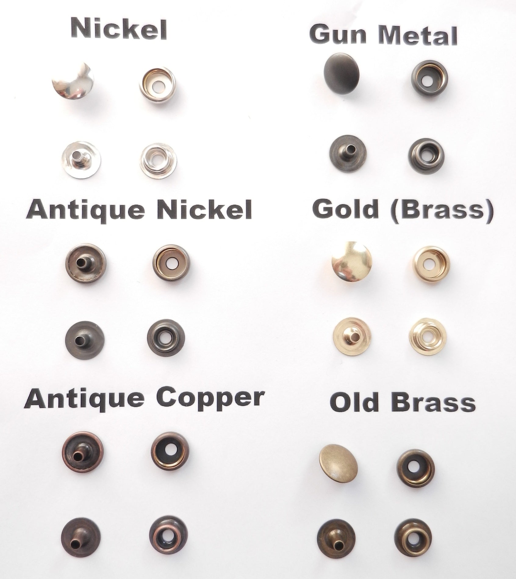 Professional Heavy Duty 12.5mm Cap Press Studs / Snap Buttons Longer Stems