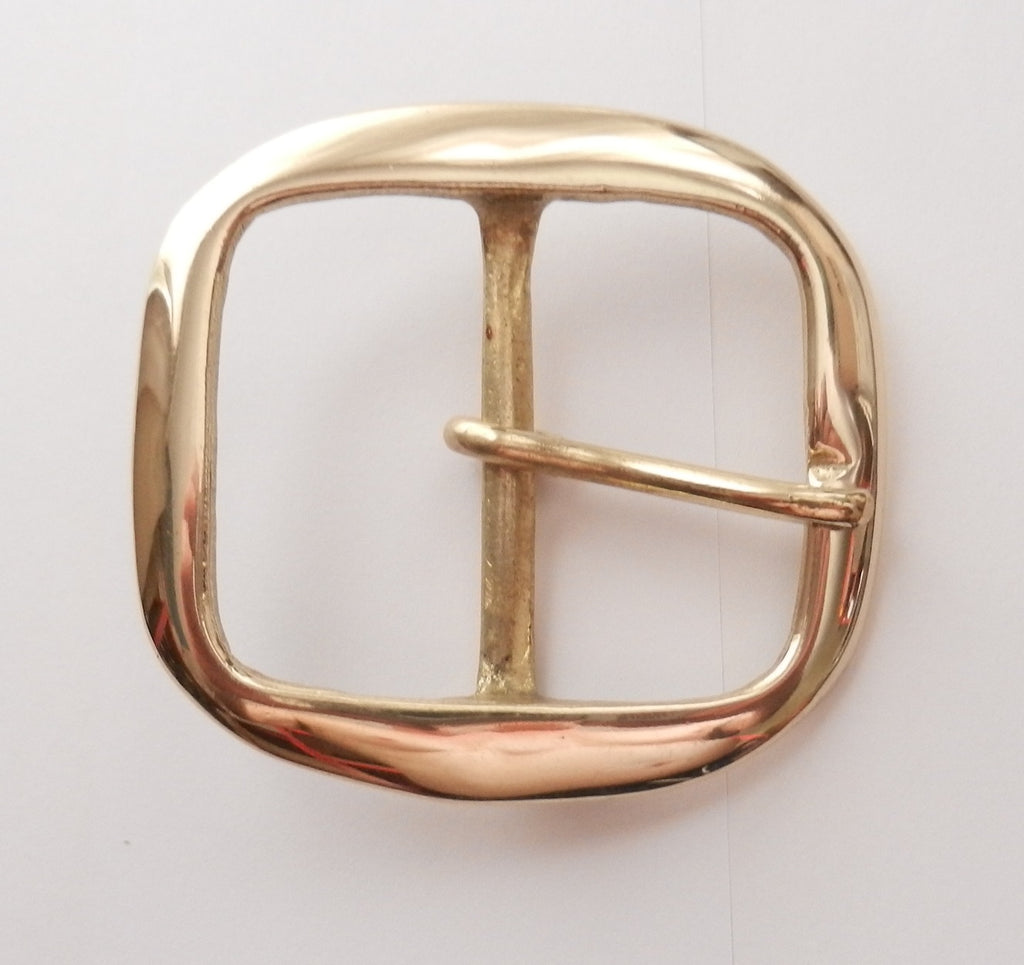 Solid Brass Round / Oval Buckle 50mm - 2" inch Wide - Belt Buckle leathercraft