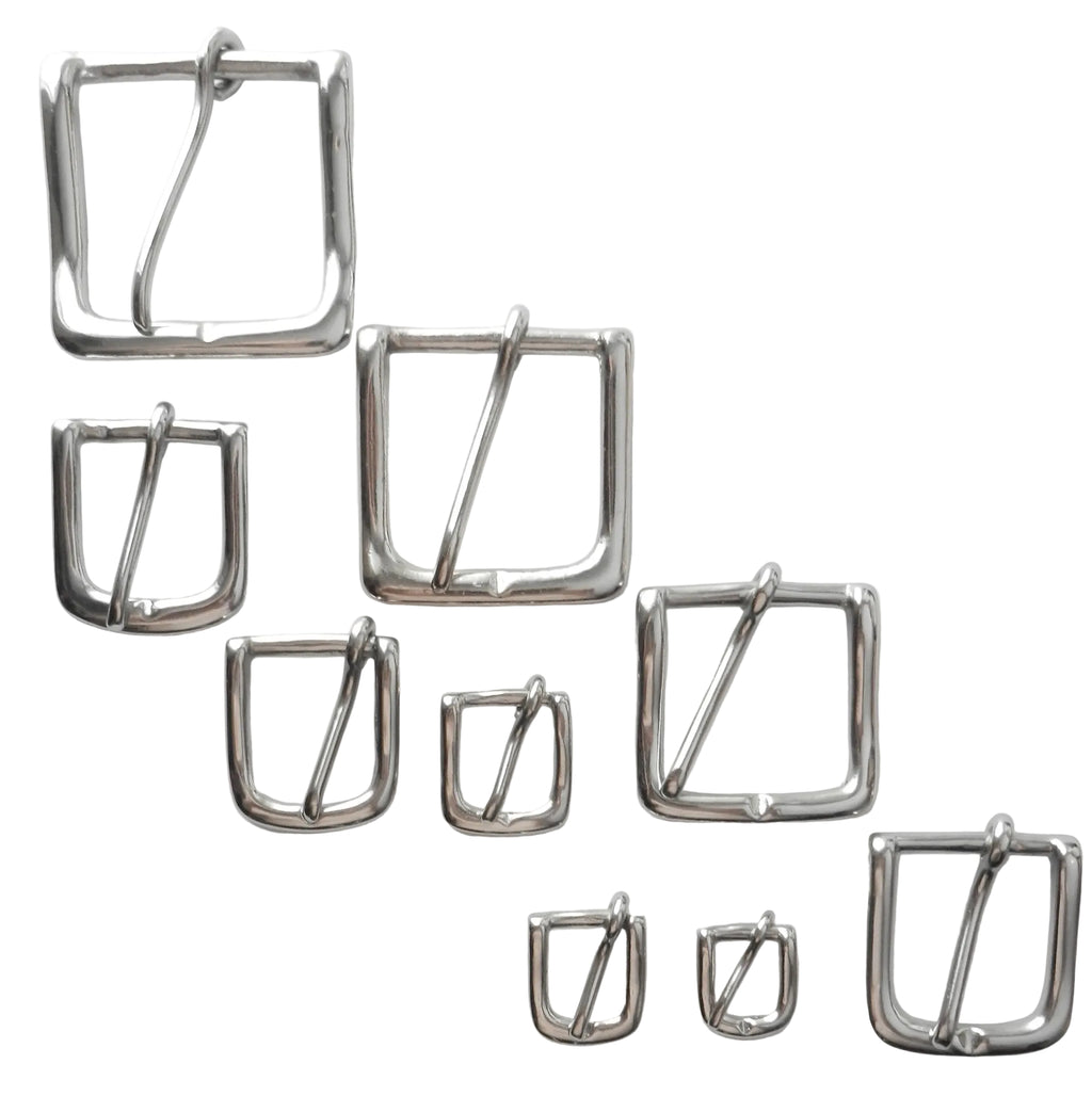 West End Buckle Solid Brass Belt Buckle Nickel Plated 9 Sizes