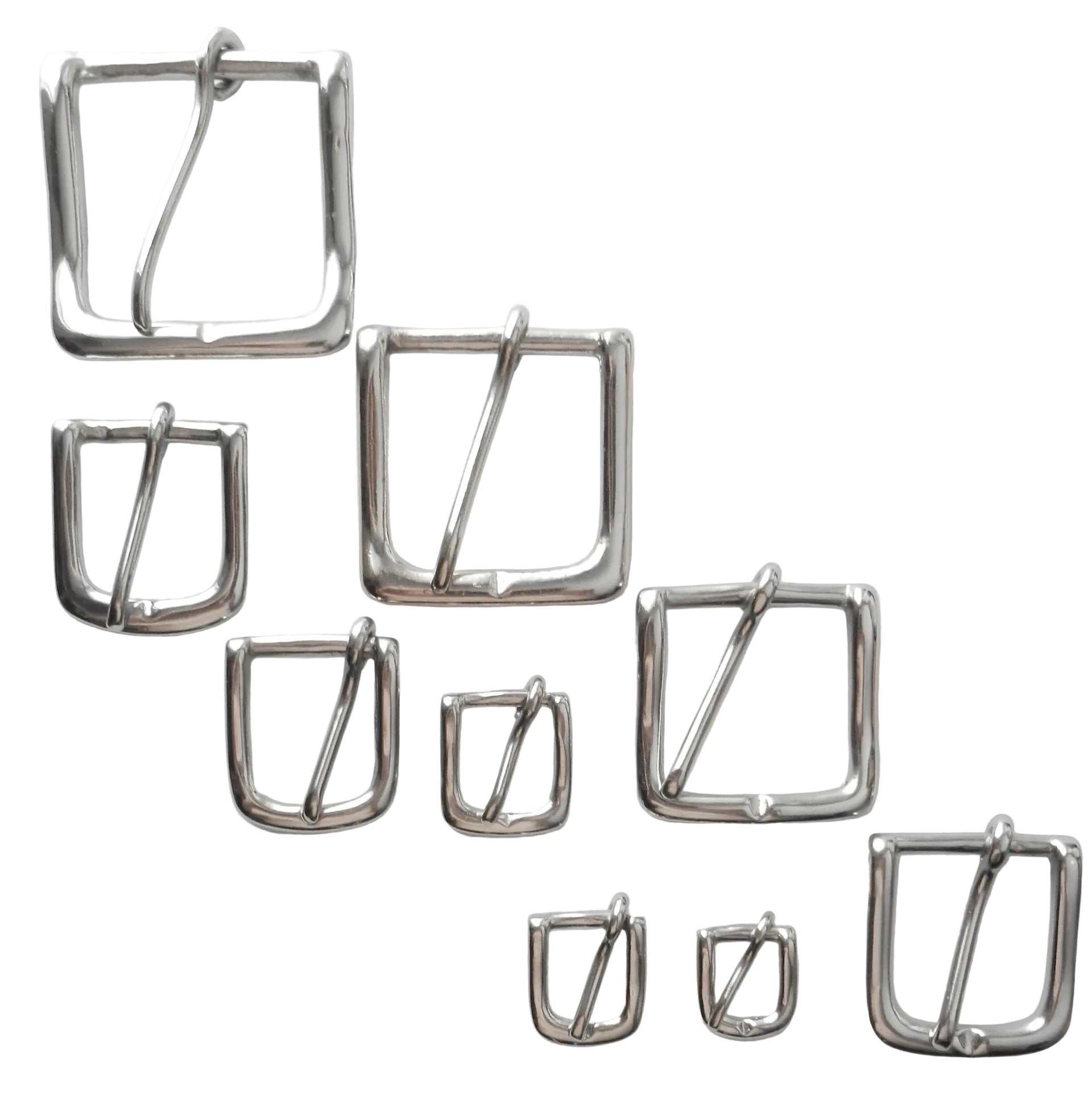 West End Buckle Solid Brass Belt Buckle Nickel Plated 9 Sizes
