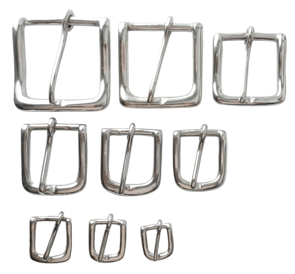 Solid Brass Nickel Plated West End Buckles in 9 Sizes