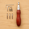 Edge Groover Creaser Beveller 5 in 1 Set For Leathercraft Stitching Sewing