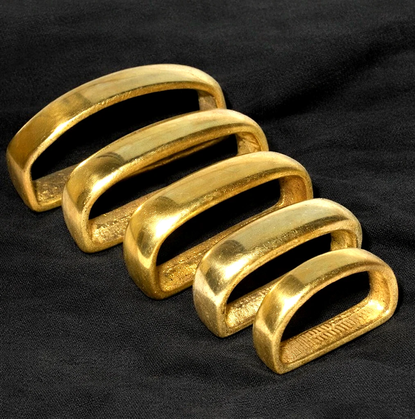 Solid Cast Brass D Shape Belt Loop 5 Sizes