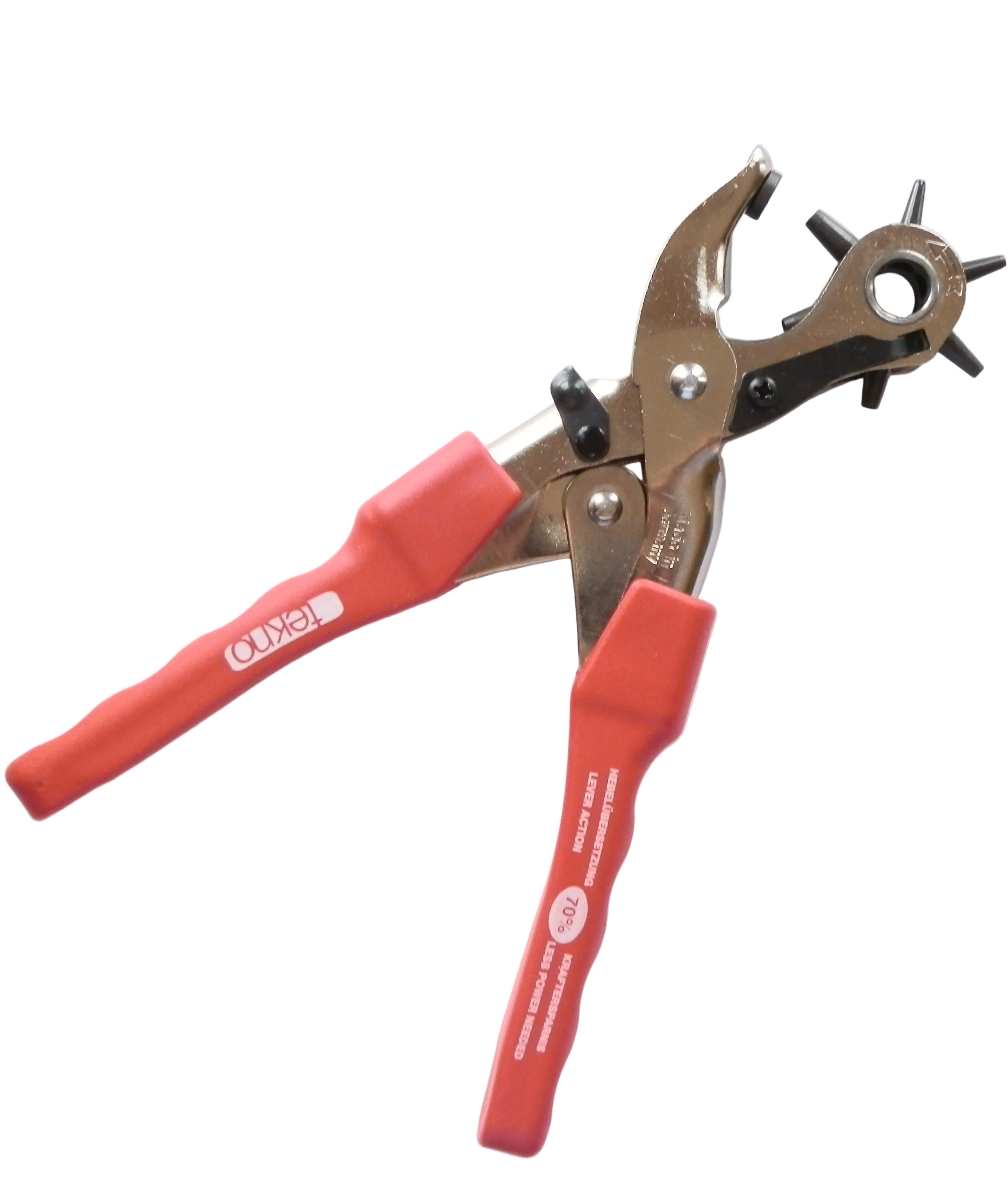 TeKno German Made Professional Revolving Leather Hole Punch Plier 70% Easier