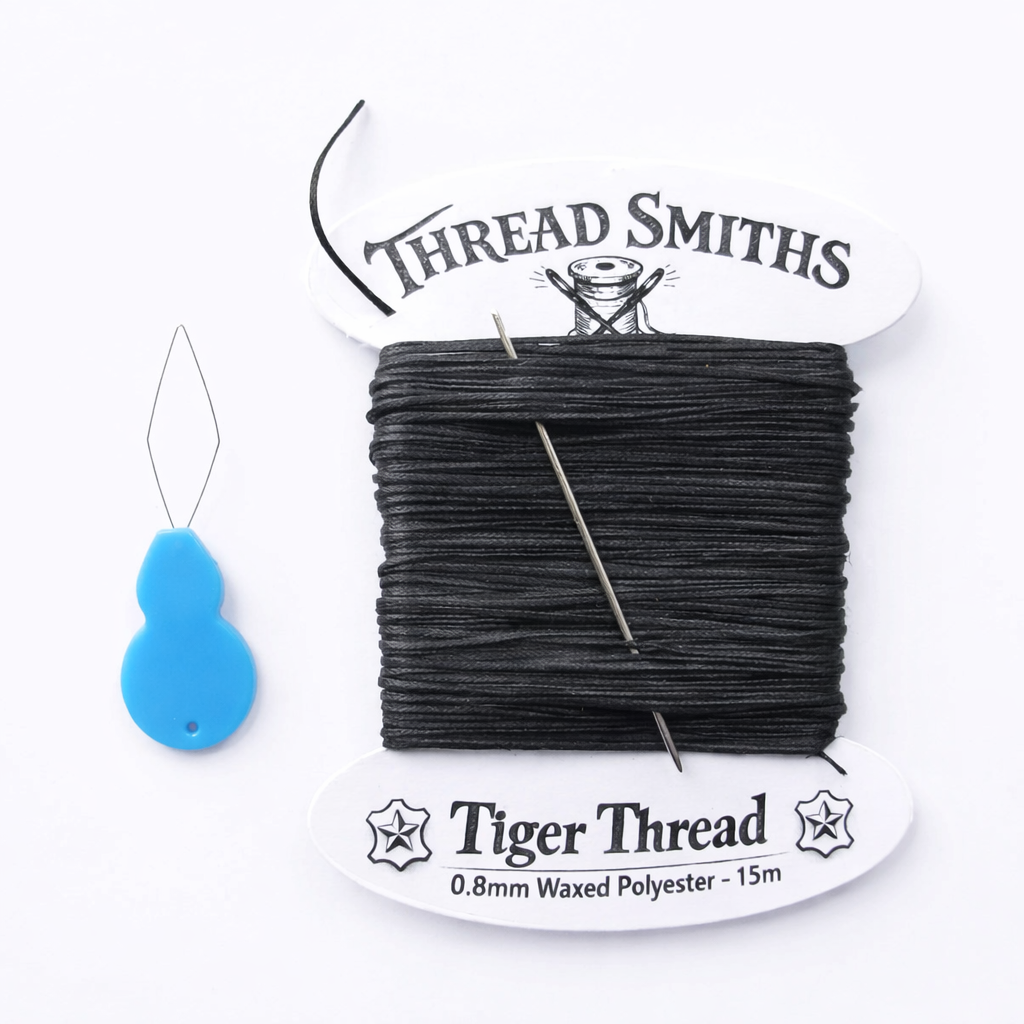 0.8mm Ritza 25 Tiger Thread 15 Metres Needle & Threader Leather Sewing Craft