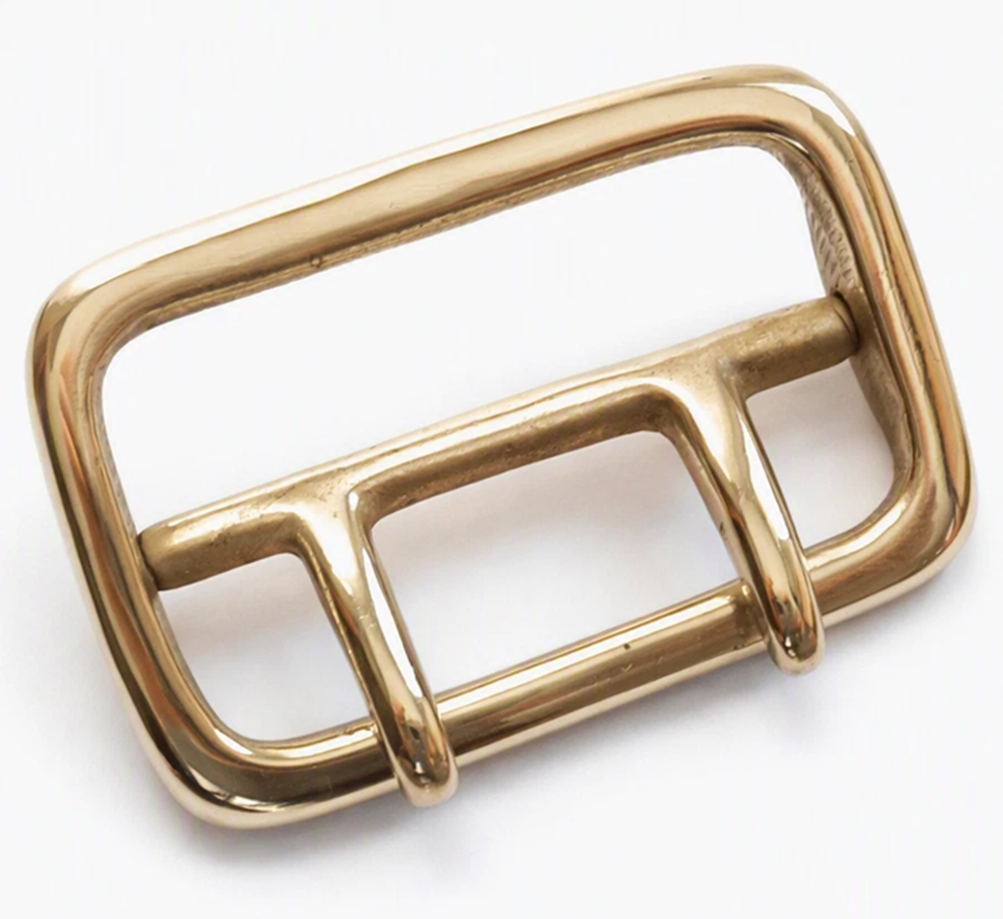Solid Brass Double Prong Military Style Full Belt Buckle 45mm or 38mm