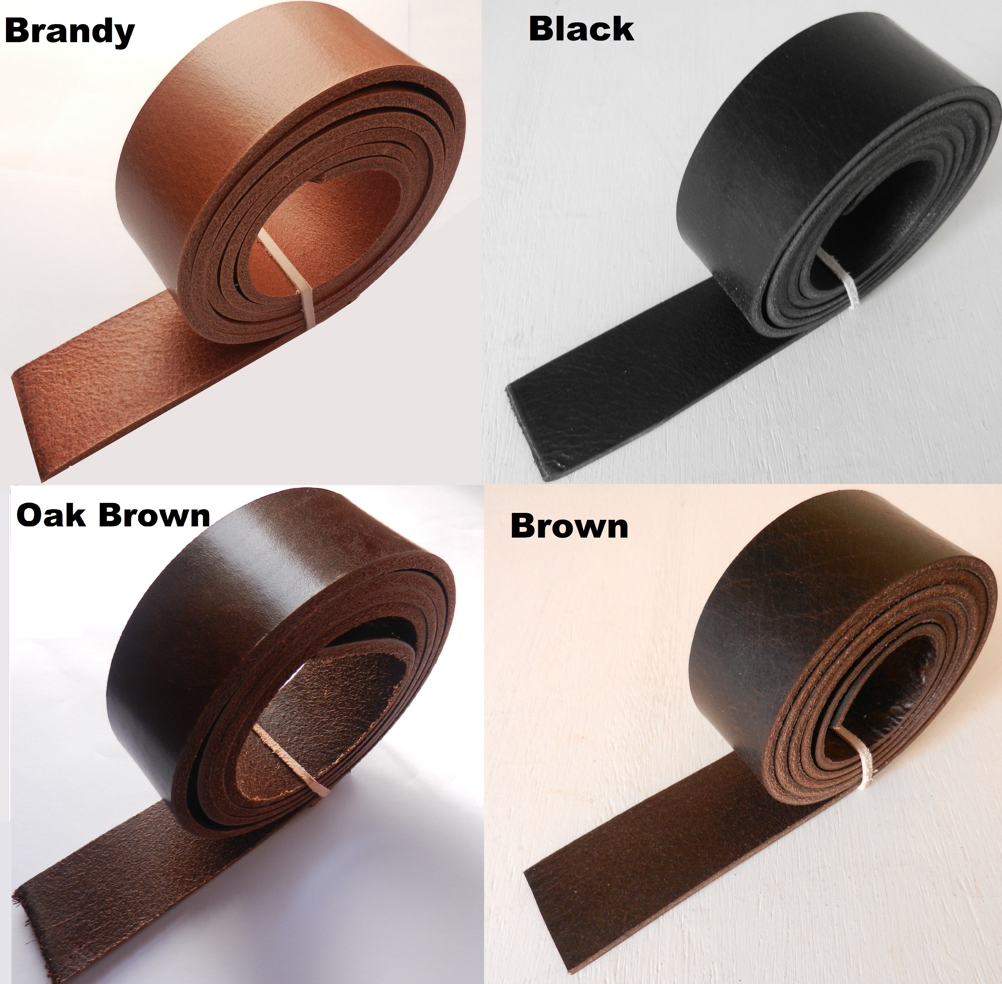 3.5mm Thick Buffalo Butt Veg Tan Leather Belt Straps 132cm - 52" Inches Long