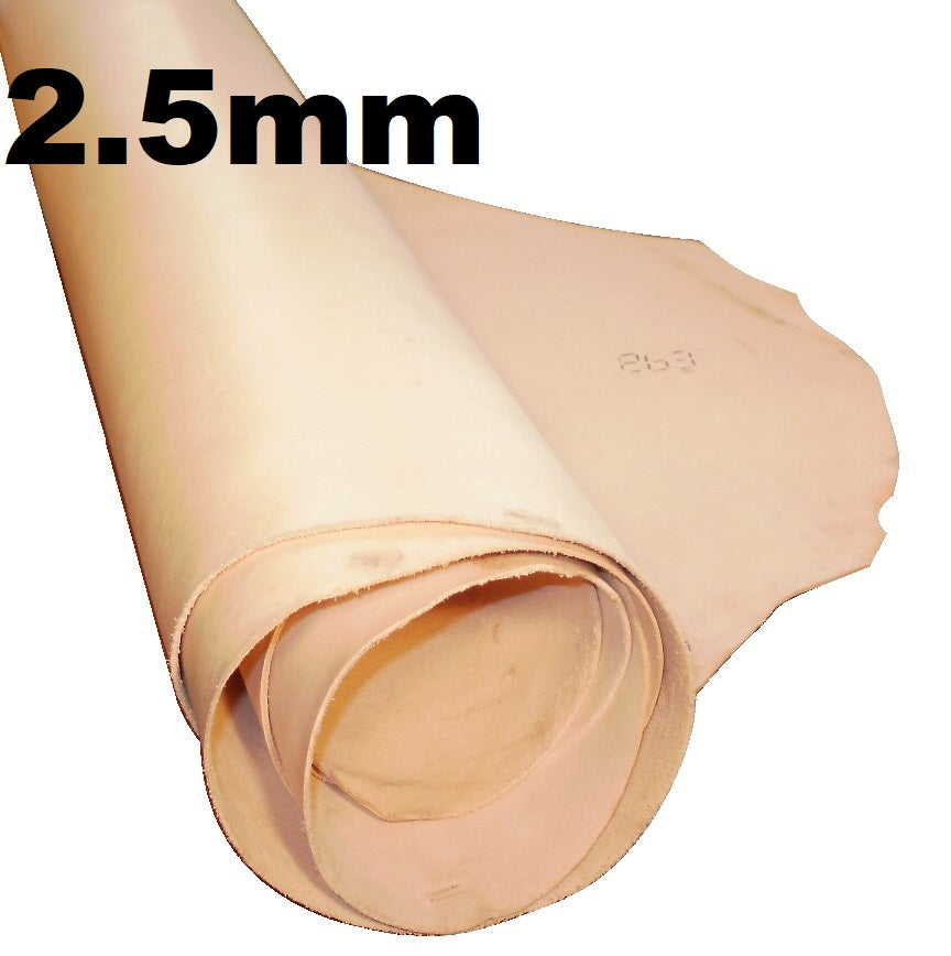 Natural Vegetable Tan Tooling Leather 30cm x 60cm Panels