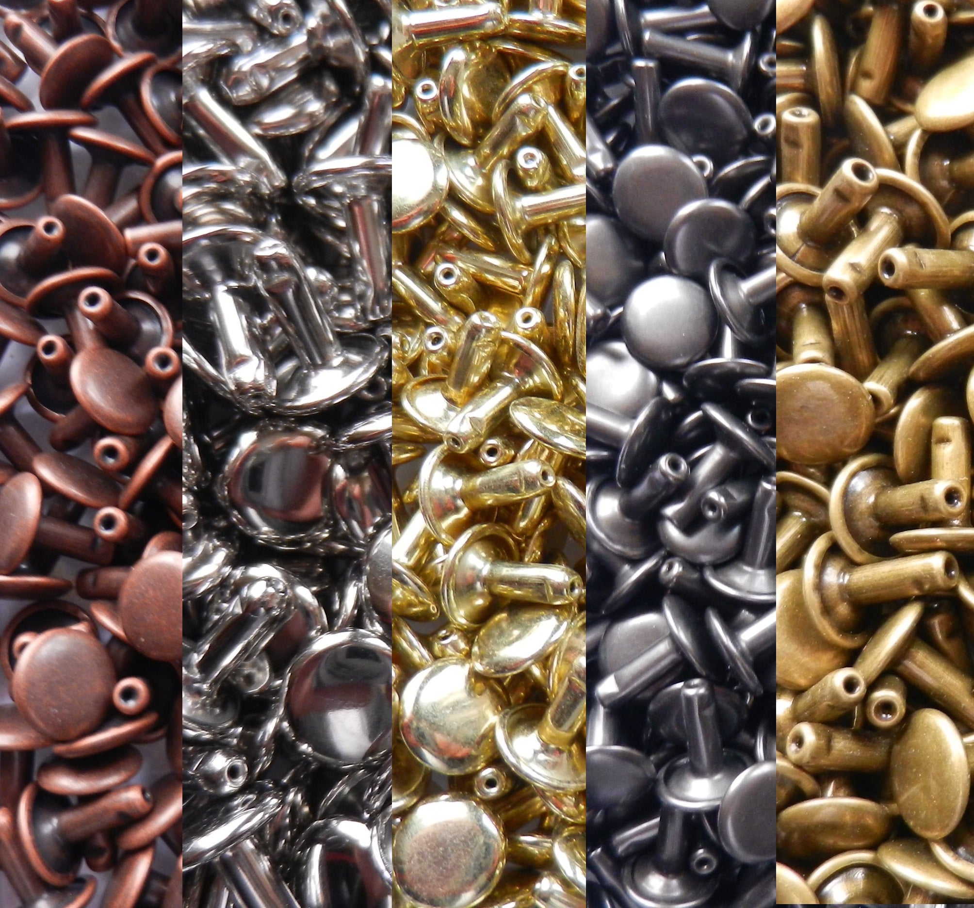 Double Cap Leather Rivets