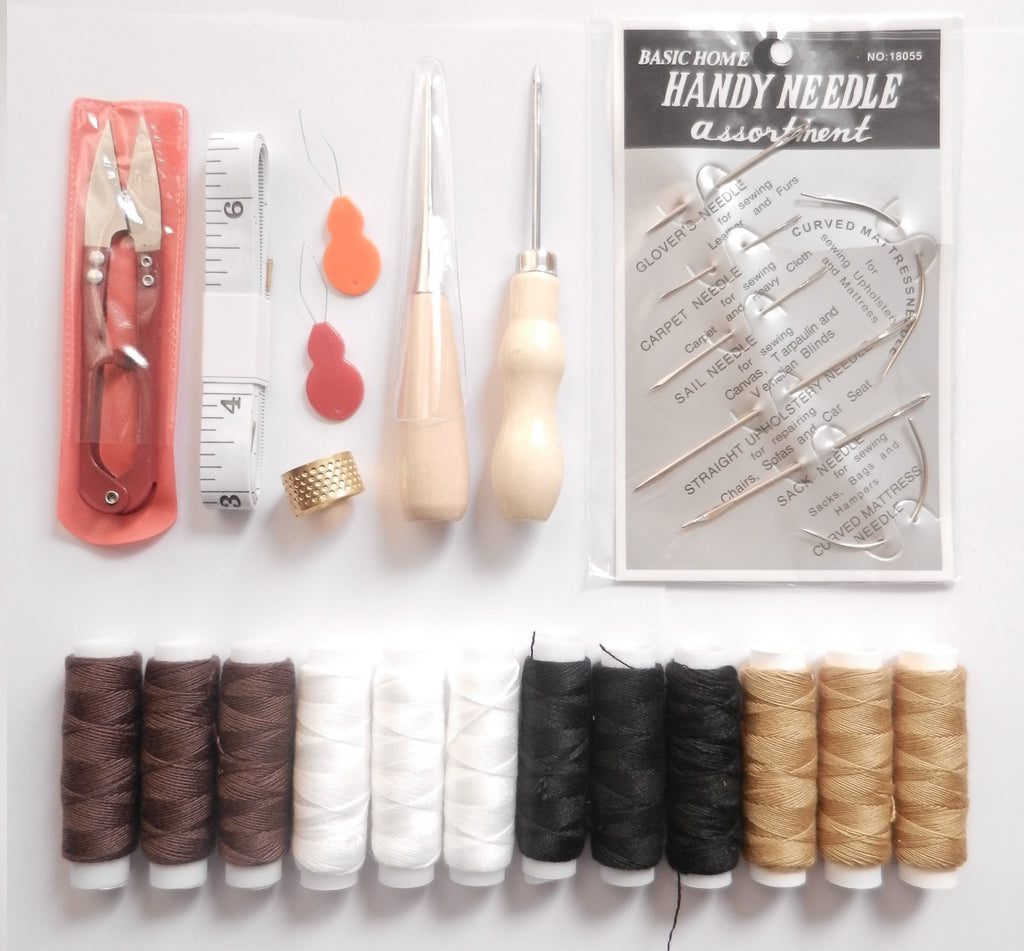 Leathercraft Hand Stitching Sewing Leather Kit 12 x Thread