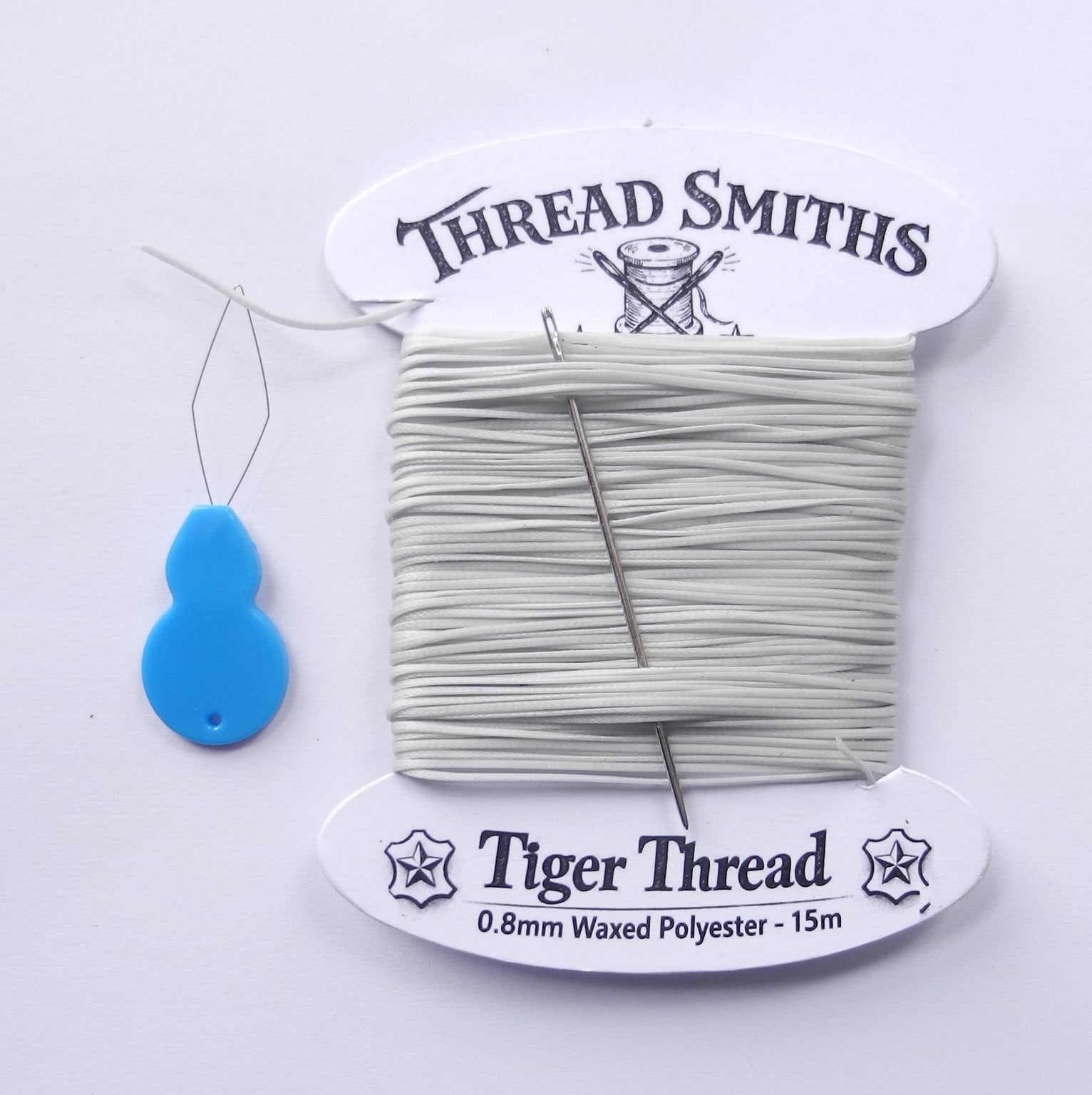0.8mm Ritza 25 Tiger Thread 15 Metres Needle & Threader Leather Sewing Craft