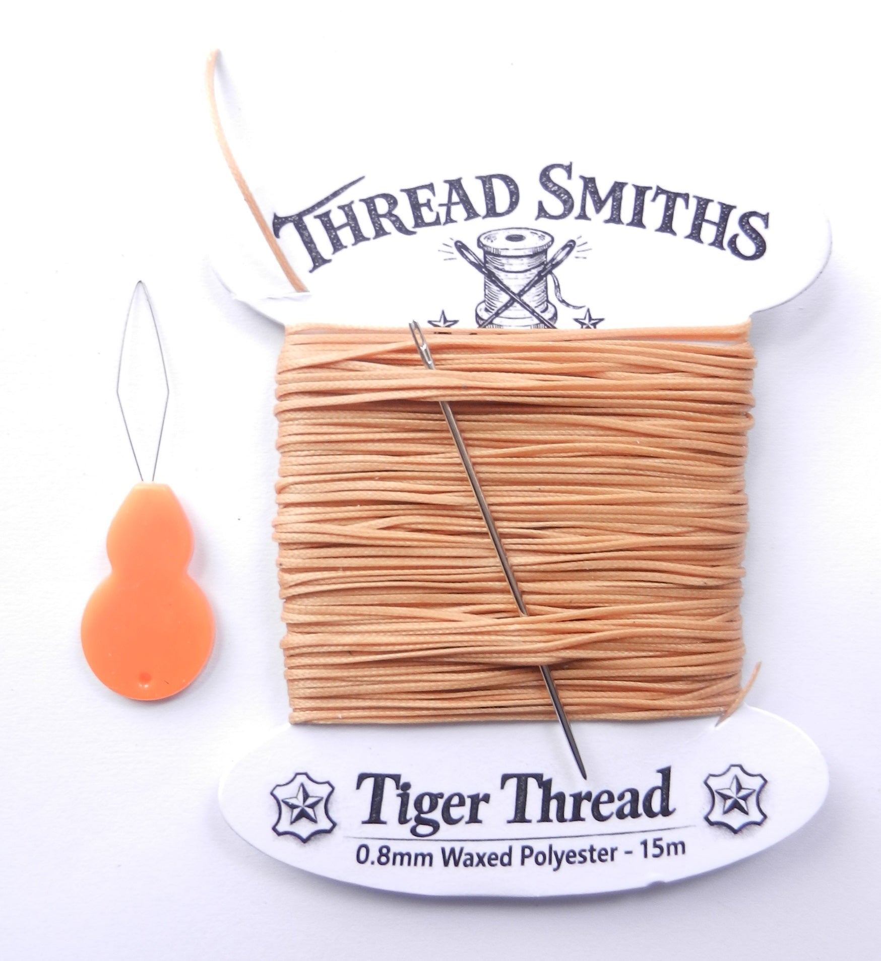 0.8mm Ritza 25 Tiger Thread 15 Metres Needle & Threader Leather Sewing Craft