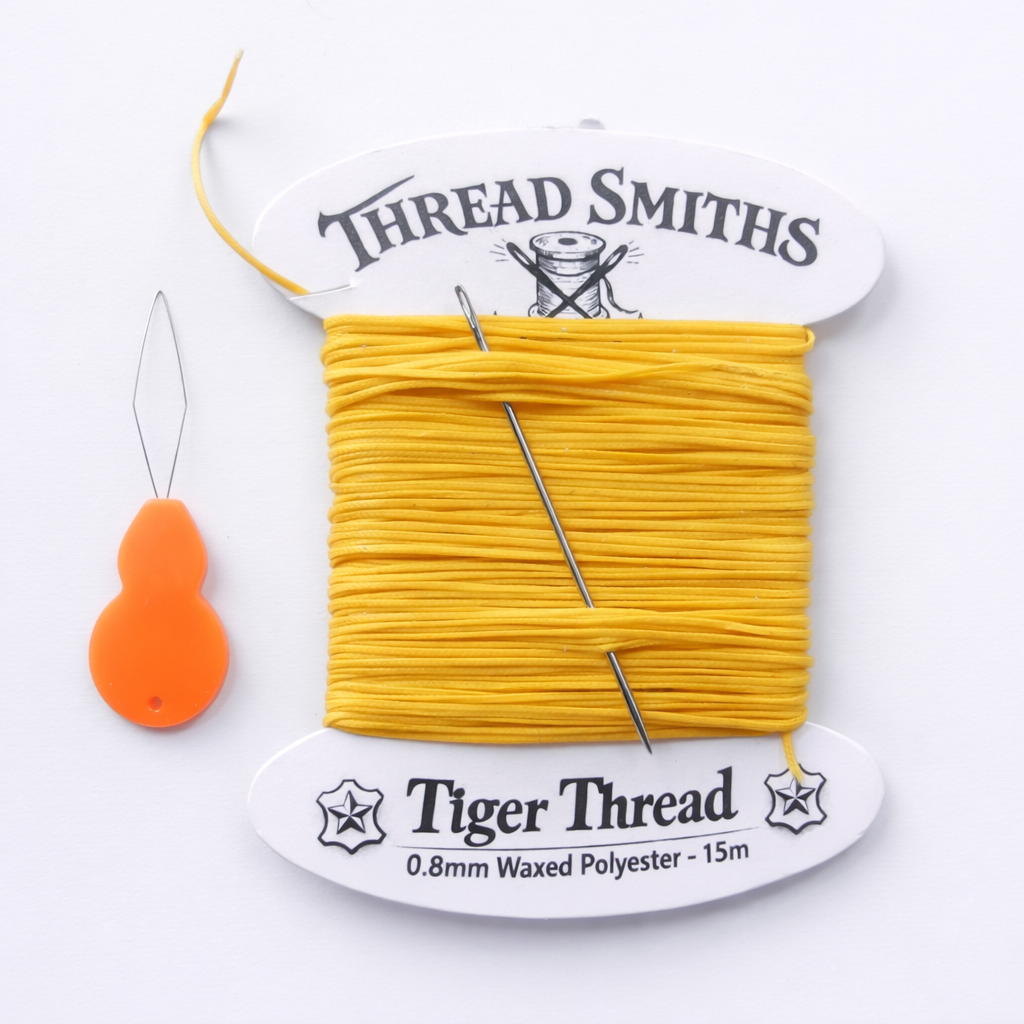 0.8mm Ritza 25 Tiger Thread 15 Metres Needle & Threader Leather Sewing Craft